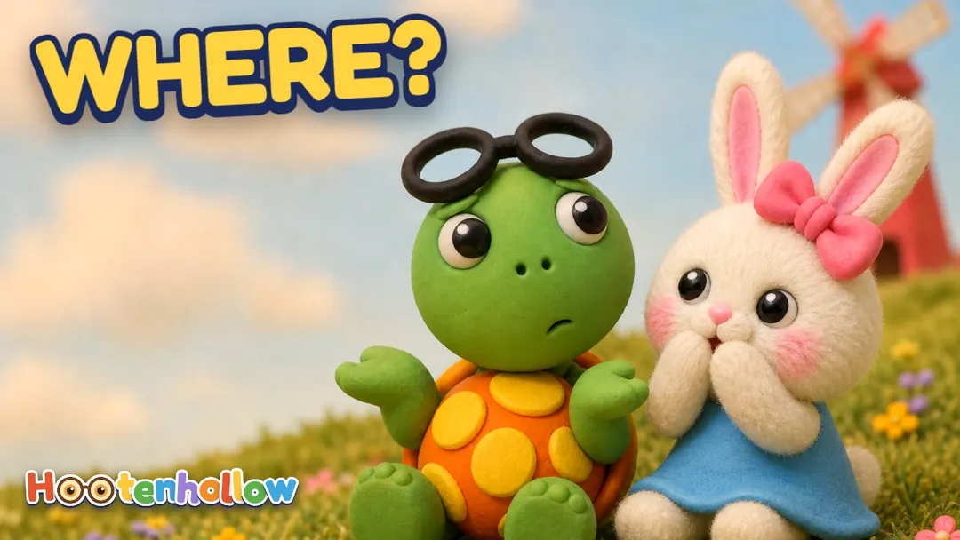 Bimble shrugs with his glasses on top of his head while Lila giggles beside him. Cover of “Where Are Bimble's Glasses?”.