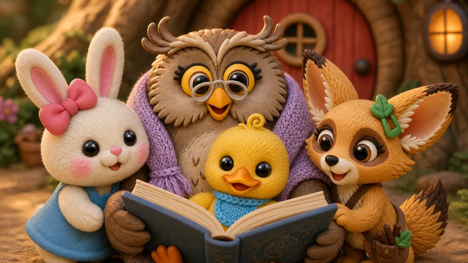 25 minutes of calm stories & songs for toddlers from Hootenhollow: A Swing for Wobble, Lila's Brave Little Song and more. 🌳