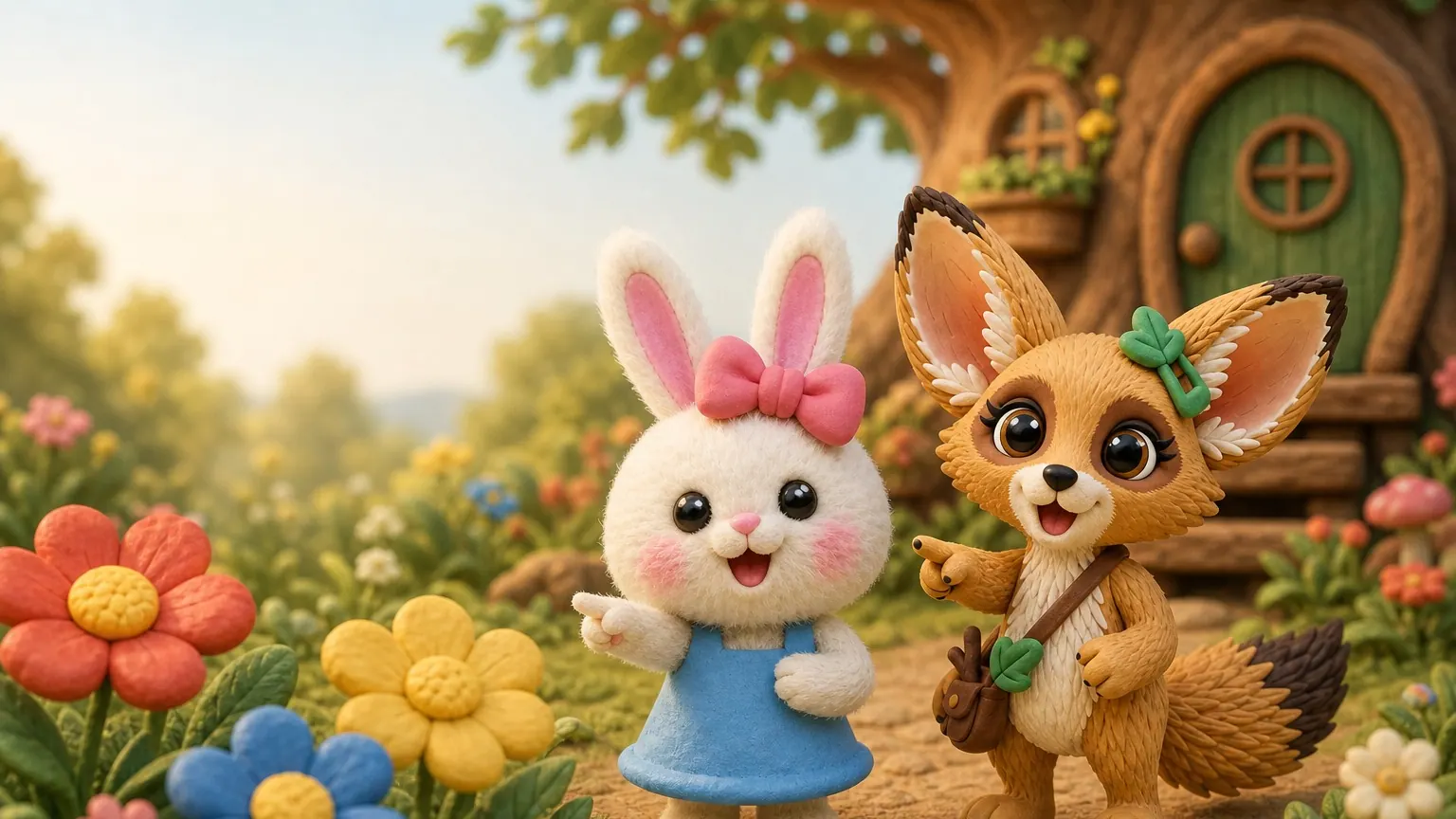 Colors, colors, look and see! 🌈 Learn the colors in the garden with Granny Hoot, Tamkin, Lila, Bimble, Fenna and little Wobble in a cozy claymation sing-along! Reach up high for a red apple, sway in the yellow sunshine, hop like a green frog, pick blue berries, pull an orange carrot and sniff the purple flowers. 🍎🥕