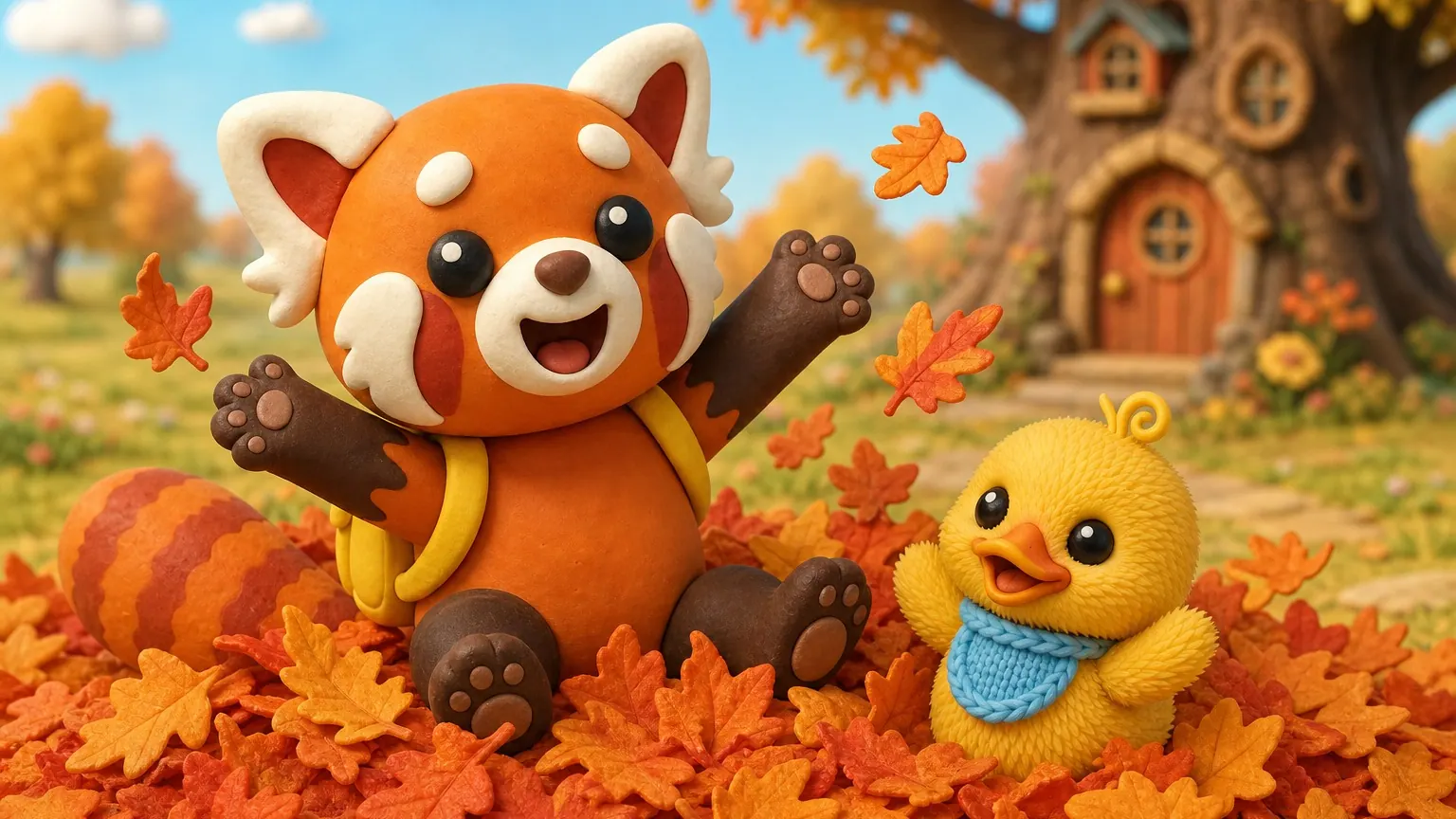 25 minutes of red panda stories for toddlers from Hootenhollow: Tamkin's Big Leaf Pile, Tamkin Tells the Truth, Tamkin's Too-Fast Race and more. 🍂